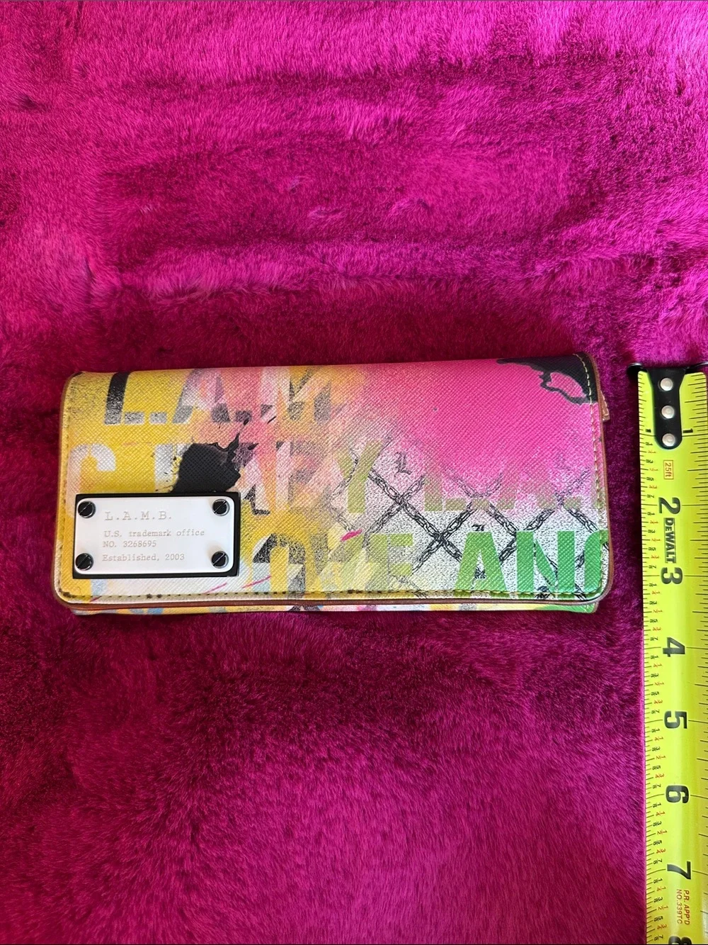 L.A.M.B. Pink Multi-Hued Graffiti Print Wallet